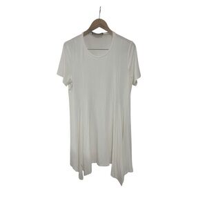 Ozai N Ku Alembika White Tunic Top Oversized Lagenlook L